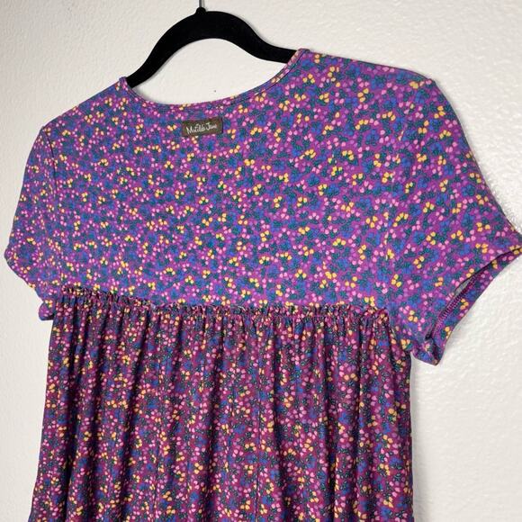 Matilda Jane Walking On a Cloud Mesh Babydoll Top Purple Women's Size Medium - Picture 15 of 16